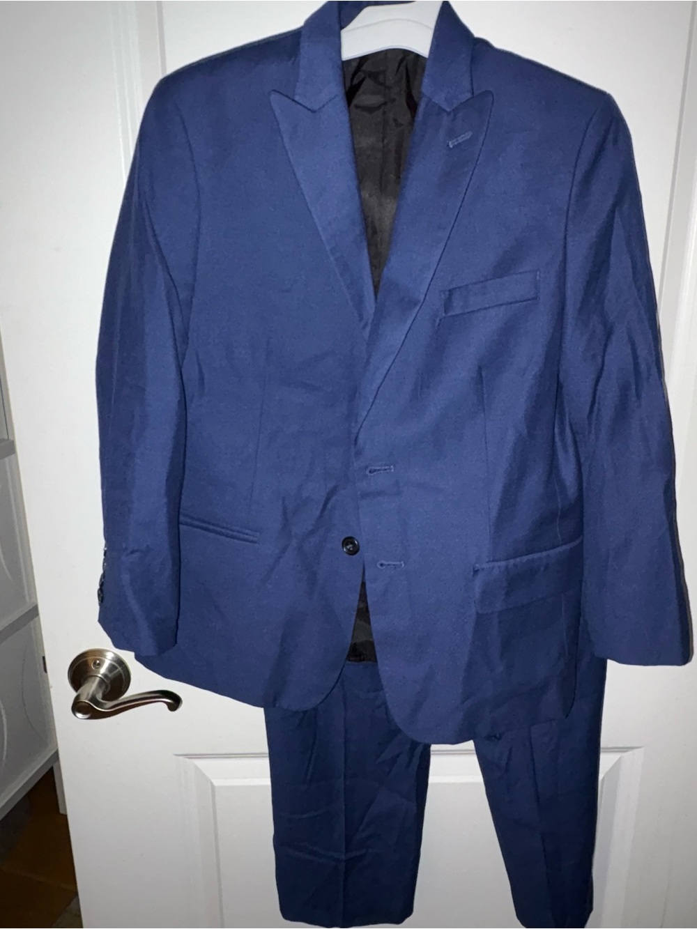 Calvin Klein Boys 12 Husky Blue Suit - Two-Piece Blazer & Pants - Picture 9 of 16